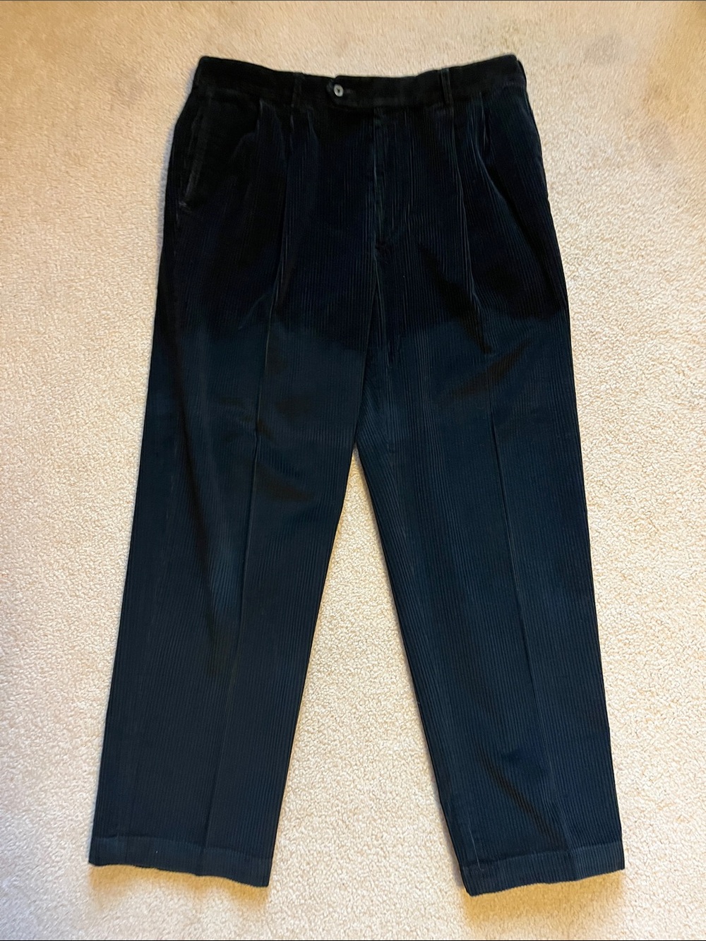 Jos. A.Bank Men's Black Corduroy Pleated Trousers